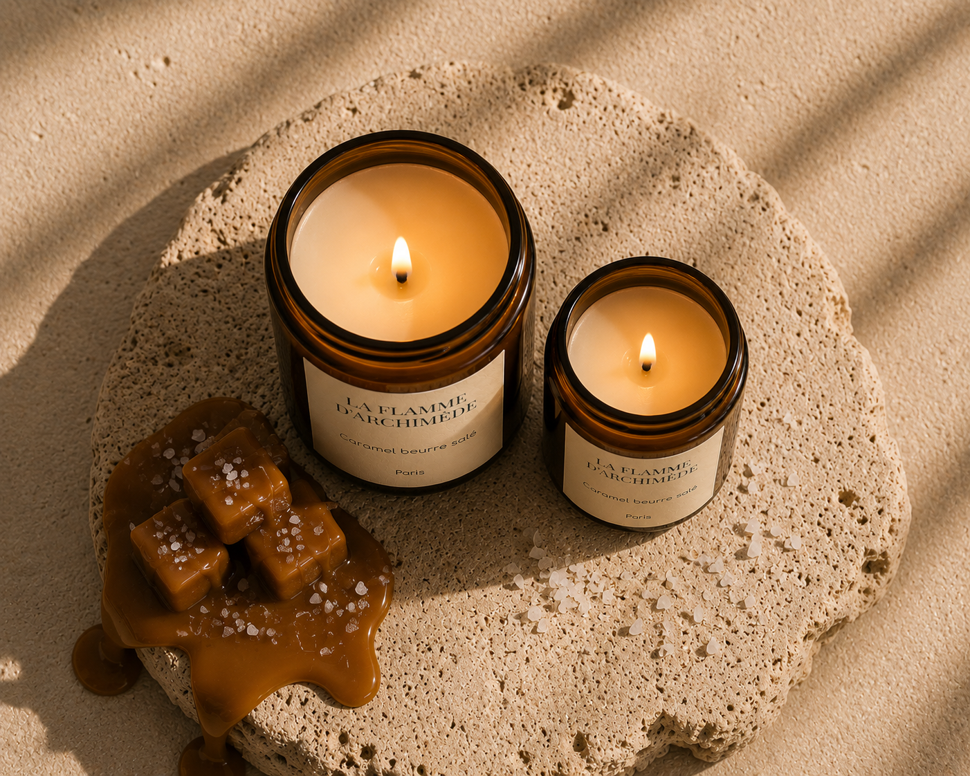 Bougie pommadier ambré - Caramel beurre salé
