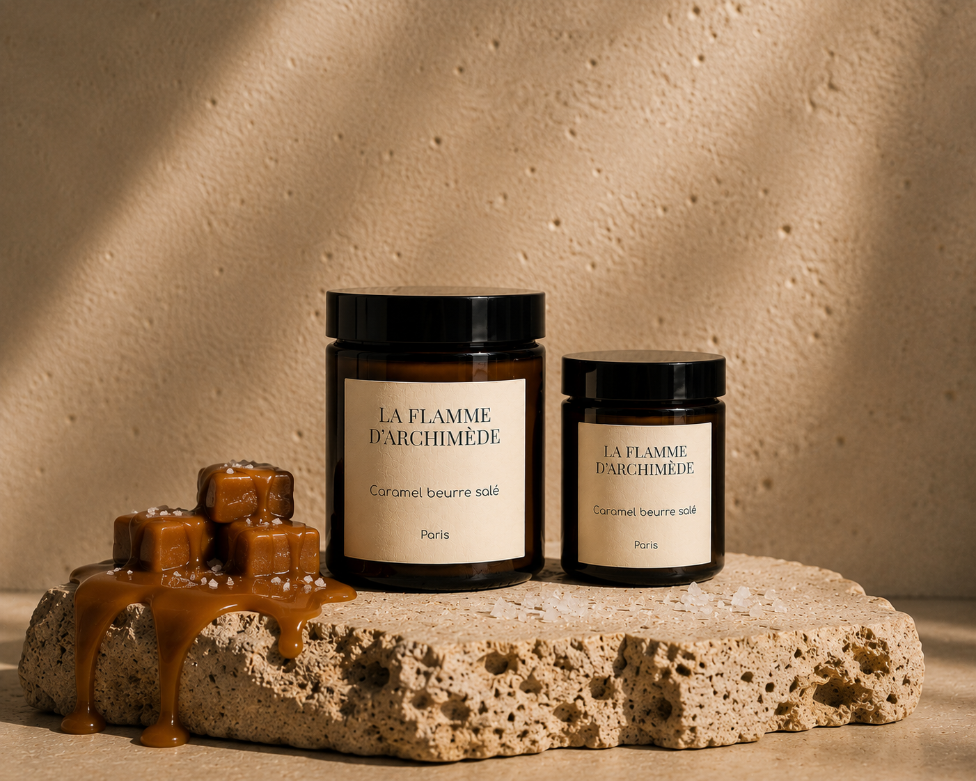Bougie pommadier ambré - Caramel beurre salé