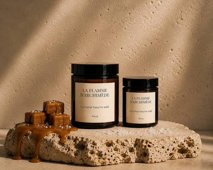 Bougie pommadier ambré - Caramel beurre salé
